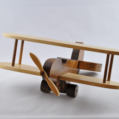 This handmade bi-plane will keep your child's imagination soaring. Makes a fun toy for a child or a nostalgic keepsake for an adult.